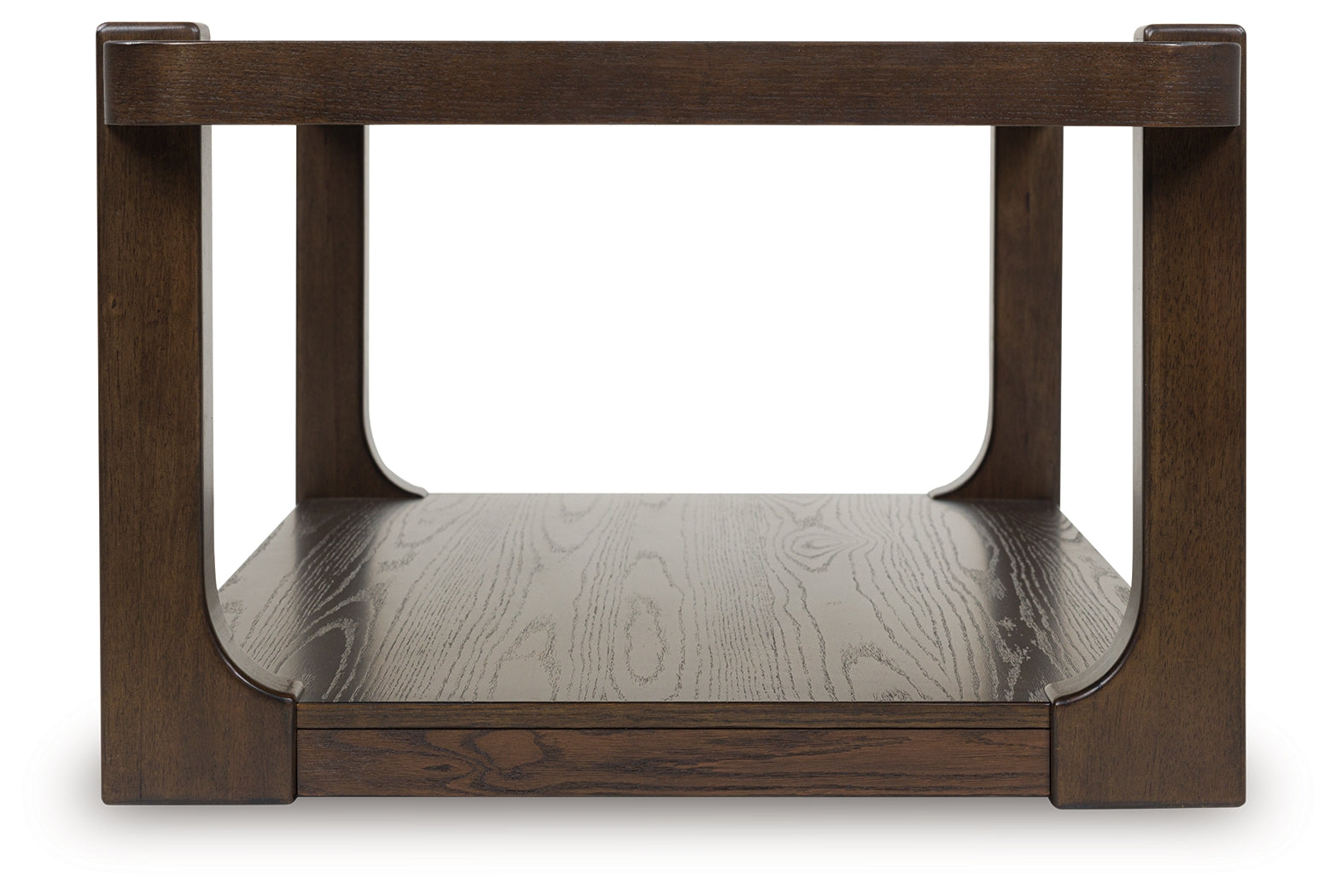Breckington Coffee Table lower shelf with decor