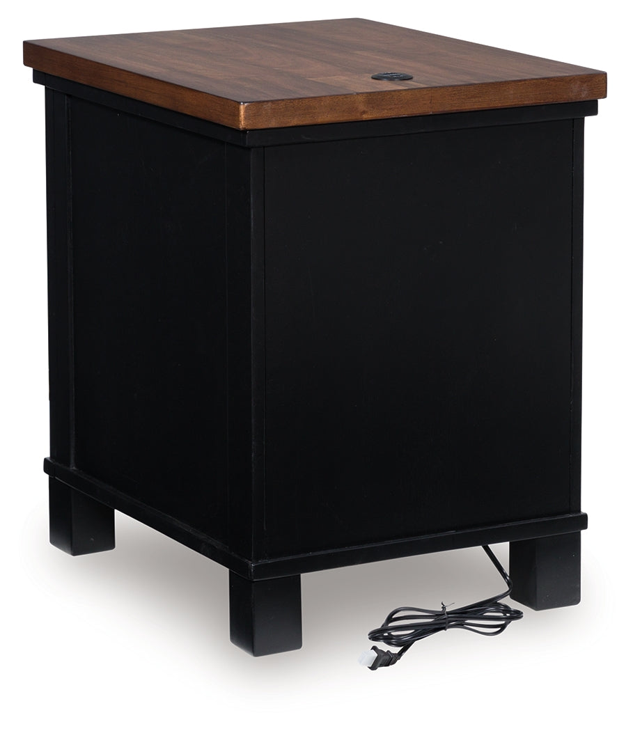 Wildenauer chairside end table back view