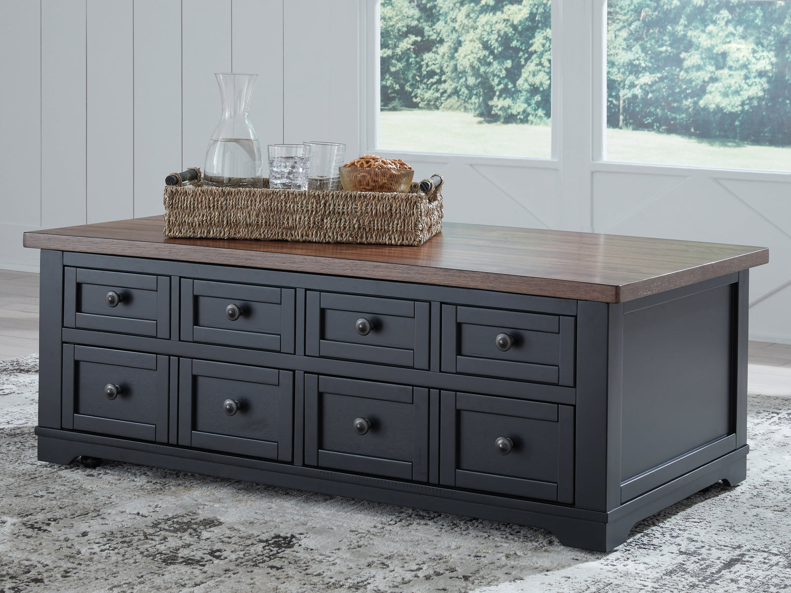 Wildenauer Brown/Black Lift-Top Coffee Table