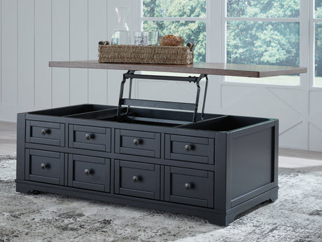 Wildenauer coffee table open storage compartment close-up