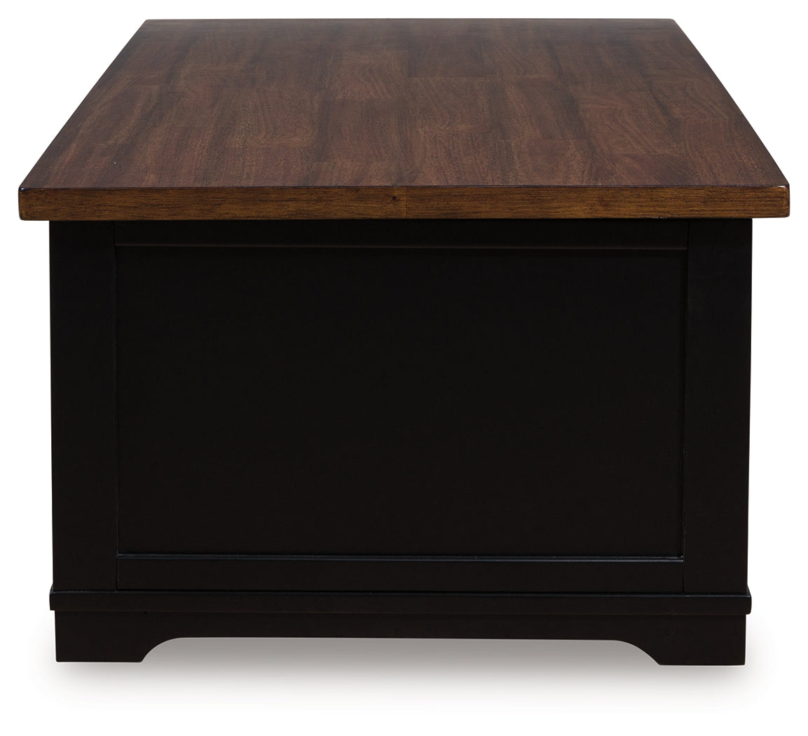 Wildenauer coffee table side profile closed