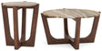 Tanidore coffee table natural marble top close-up