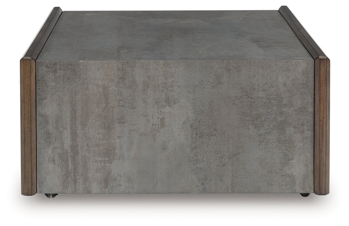 Kallenny Coffee Table side open drawer view