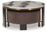 Back view of Jazmore nesting coffee tables