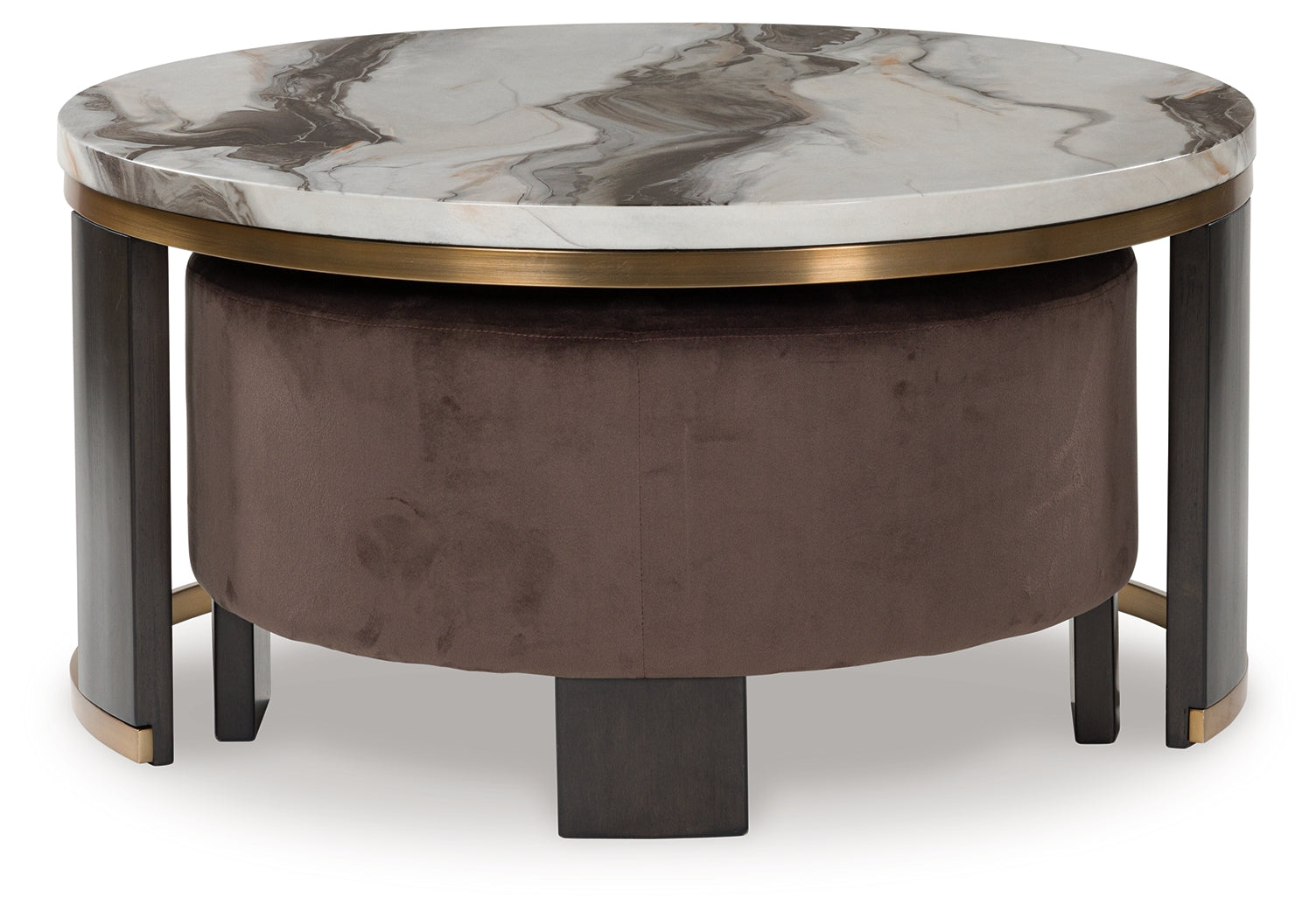 Back view of Jazmore nesting coffee tables