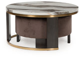 Jazmore coffee tables nested together, head-on view