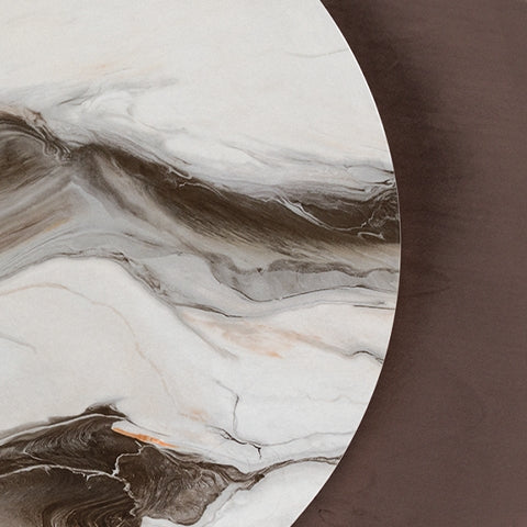 Jazmore collection finish detail showing brass and walnut textures