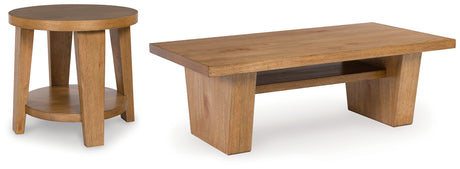 Coffee table head-on view