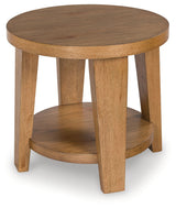 Close-up of Kristiland table wood grain and finish