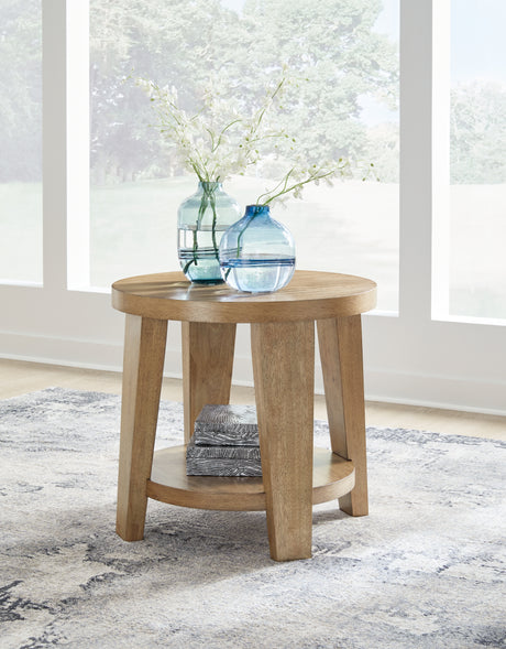 Kristiland Light Brown Coffee Table and End Tables Set