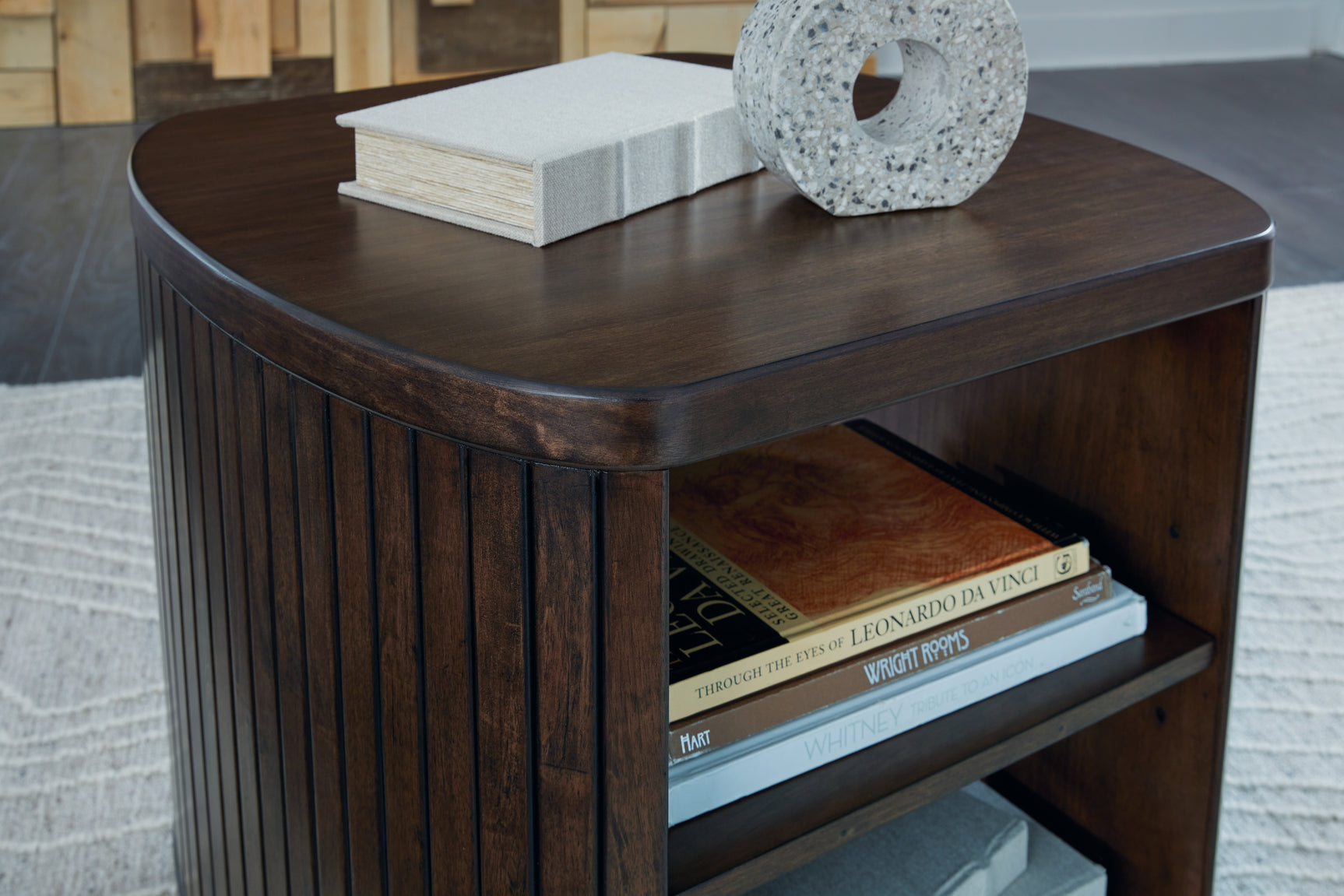 Korestone Dark Brown End Table