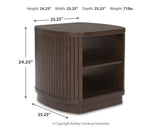 Korestone dark brown coffee table set with two matching end tables