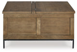 Torlanta Coffee Table with metal legs detail