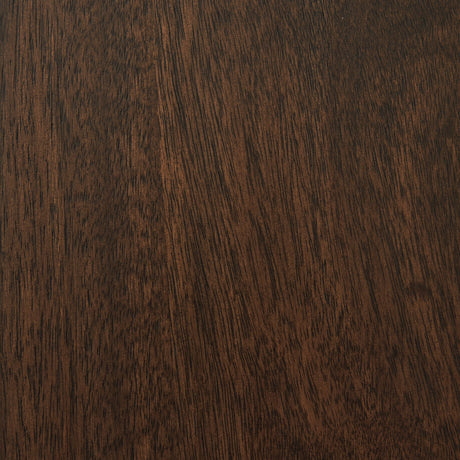 Korestone dark brown round end table front view