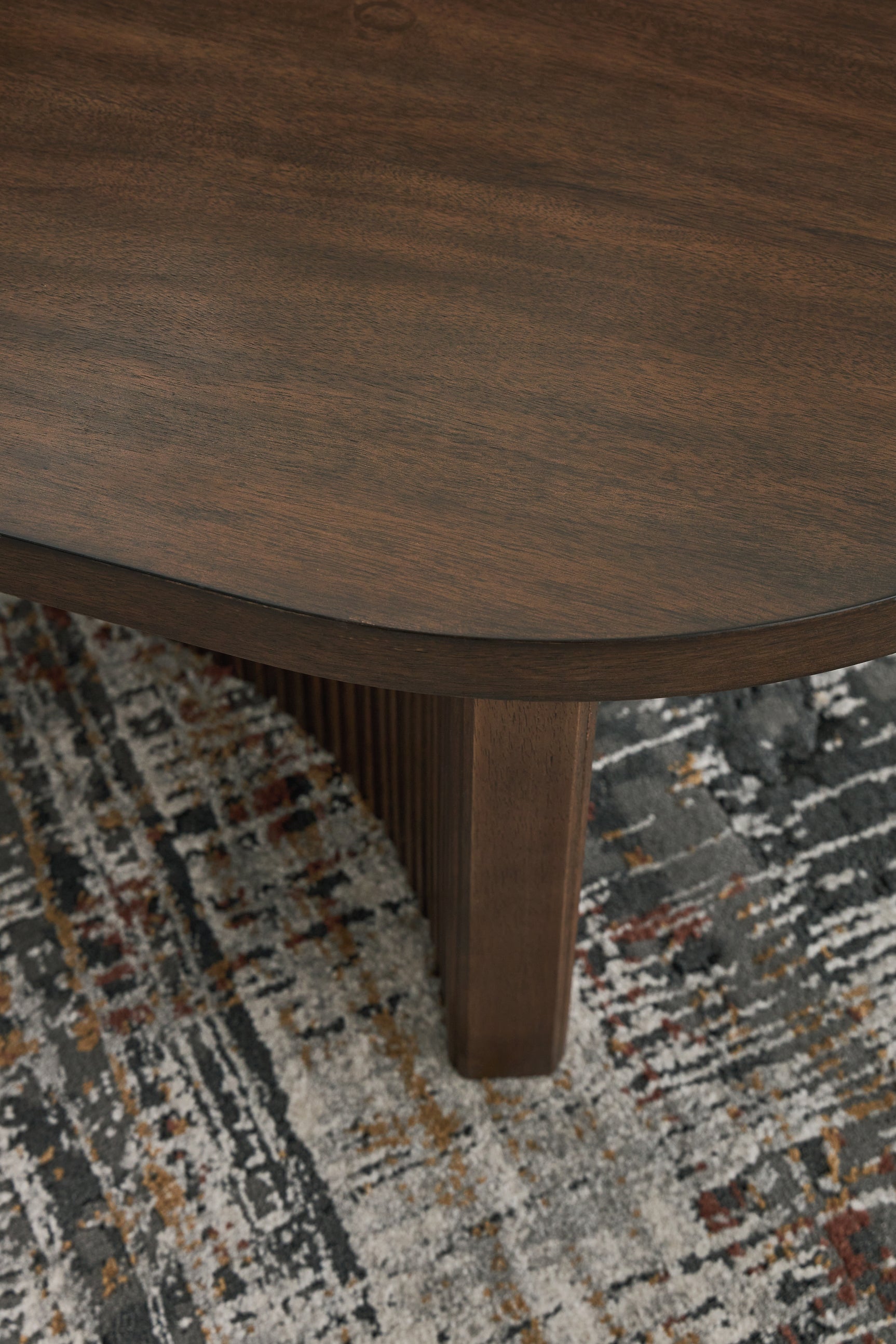 Korestone Dark Brown Oval Coffee Table