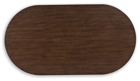 Korestone dark brown coffee table set with two matching end tables
