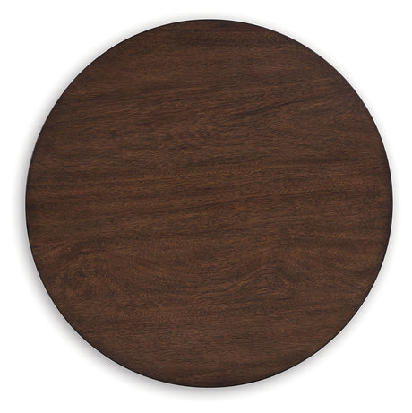 Korestone dark brown coffee table set with two matching end tables