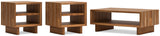 Dressonni coffee table side angle showing simple shelving