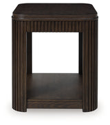 Carlibrie end table head-on front view