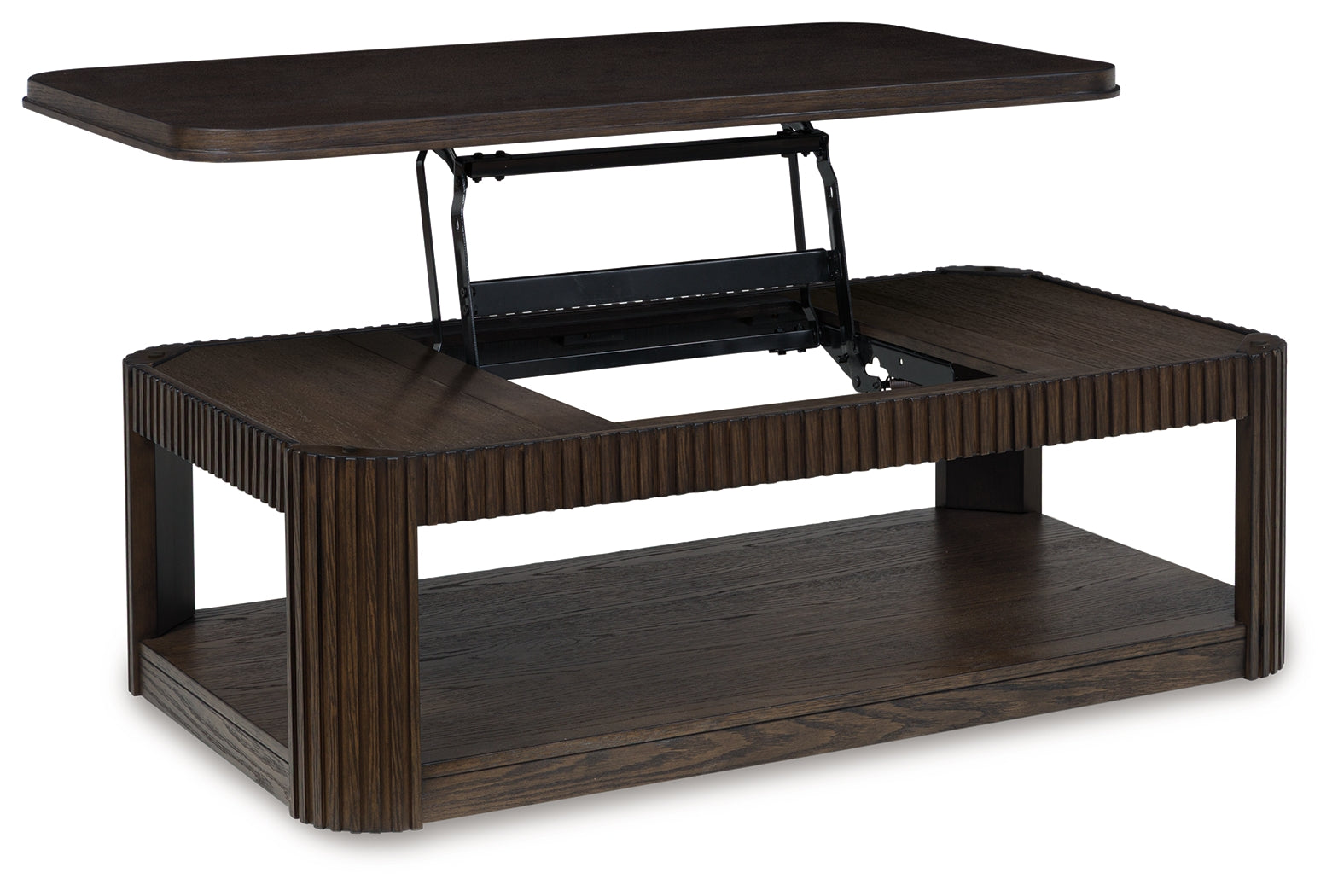 Carlibrie Warm Brown Lift-Top Coffee Table