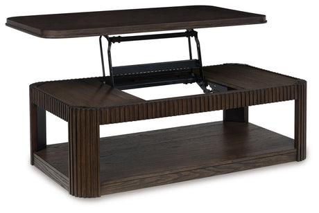 Carlibrie Coffee Table side angle lift-top open