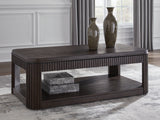 Carlibrie Warm Brown Lift-Top Coffee Table