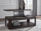 Carlibrie Warm Brown Lift-Top Coffee Table