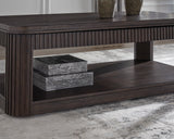 Carlibrie Warm Brown Lift-Top Coffee Table