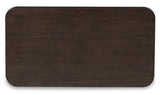 Carlibrie Warm Brown Lift-Top Coffee Table