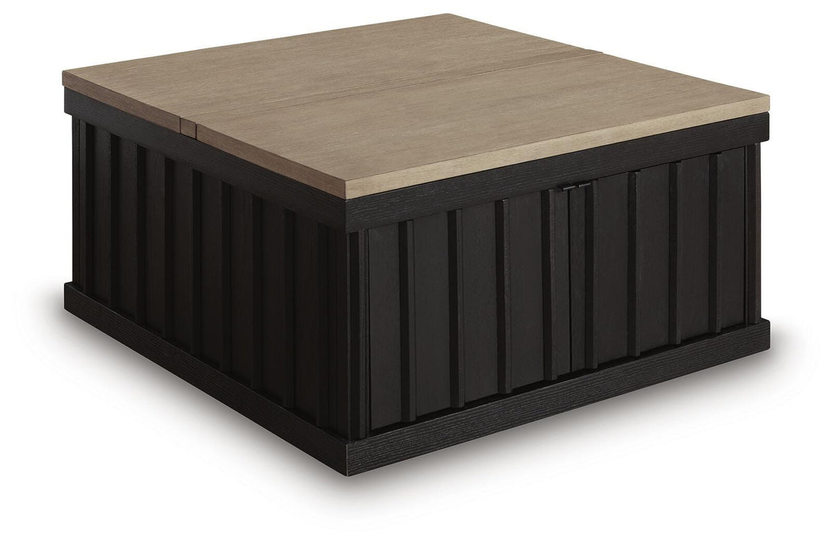Rylandyn Black/Light Brown Lift-Top Coffee Table from Decor Furniture