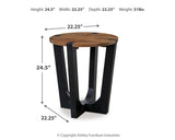 Hanneforth mango wood coffee table and end table set in brown and black finish