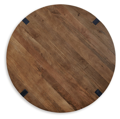 Hanneforth end table top surface close-up
