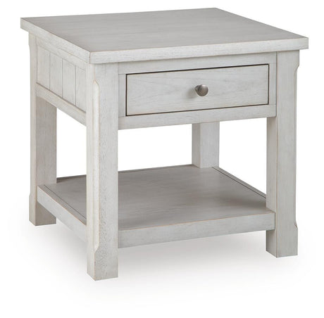 Robbinsdale Antique White End Table from Decor Furniture