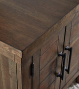 Moriville grayish brown coffee table and end table set