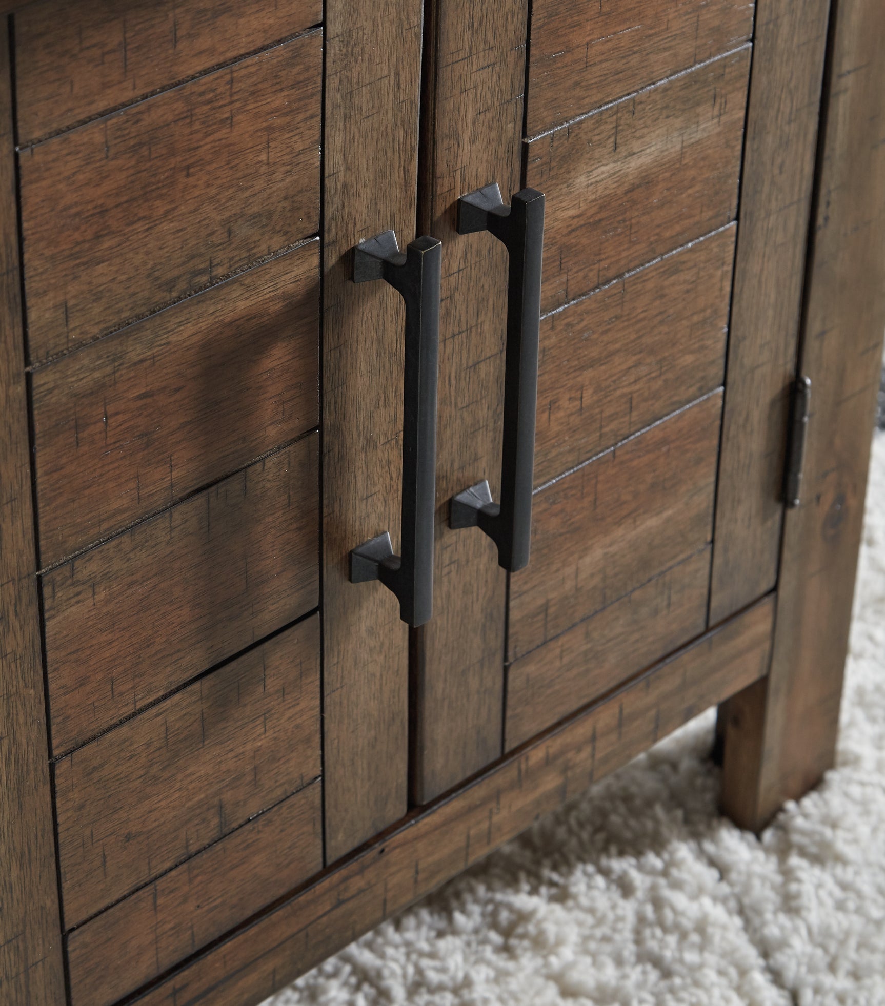 Moriville grayish brown coffee table and end table set