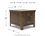 Moriville grayish brown coffee table with 2 end tables