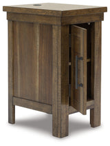 Moriville grayish brown coffee table and end table set