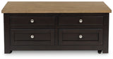 Head-on view of Drazmine Lift-Top Coffee Table