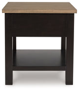 Drazmine End Table detailed drawer hardware