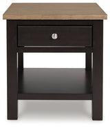 Drazmine End Table side profile