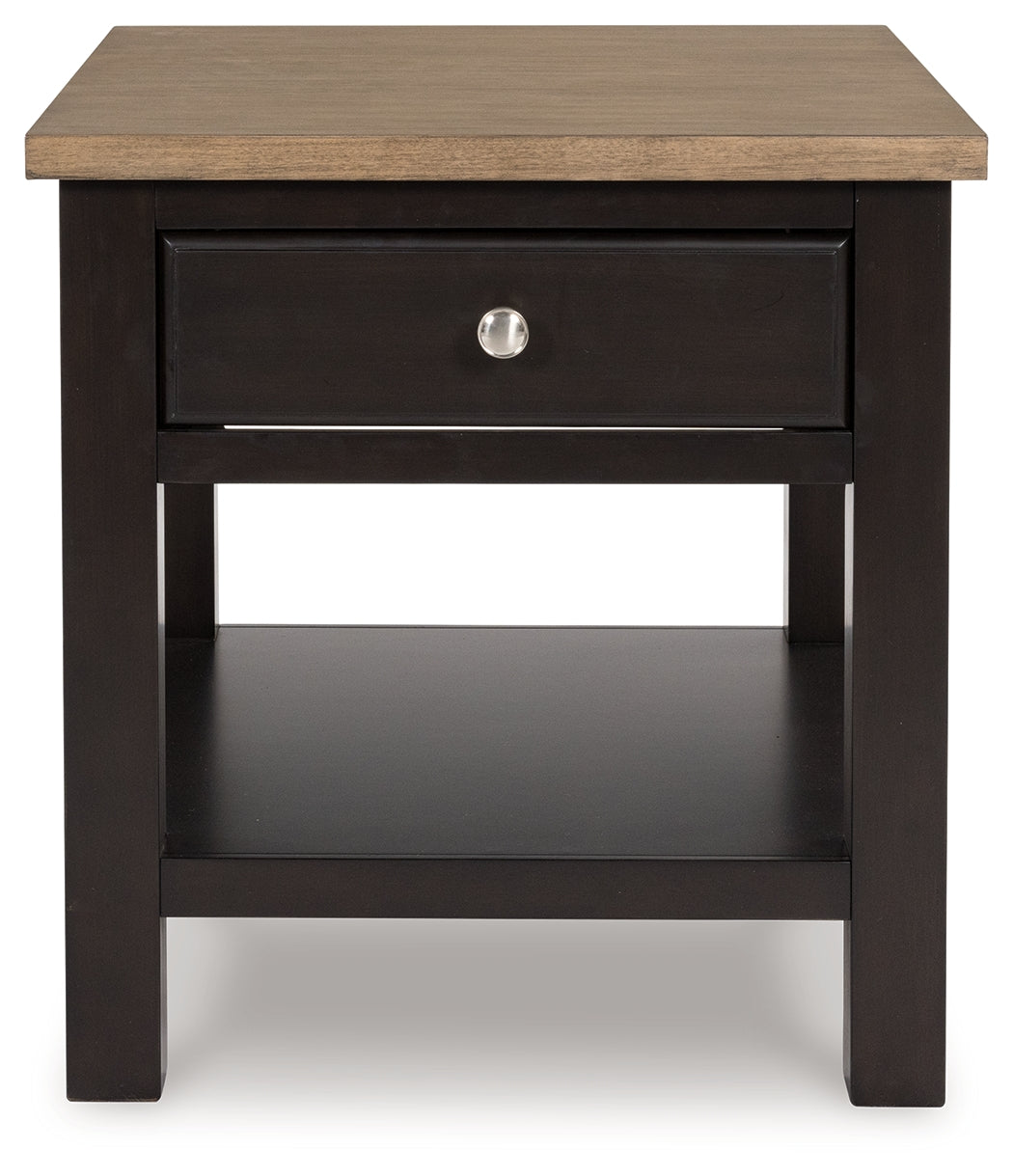 Drazmine End Table side profile