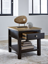 Drazmine End Table lower open shelf