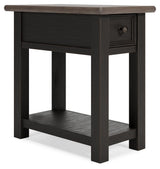 Tyler Creek Two-tone Chairside End Table angled side view