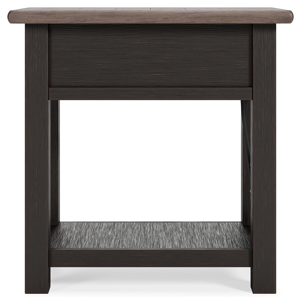 Tyler Grayish Brown/Black Creek 2 End Tables