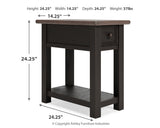Tyler Grayish Brown/Black Creek 2 End Tables