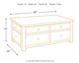 Tyler Creek Grayish Brown/Black Coffee Table With Lift Top - Ella Furniture