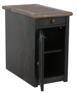 Tyler Creek chairside end table with USB ports visible