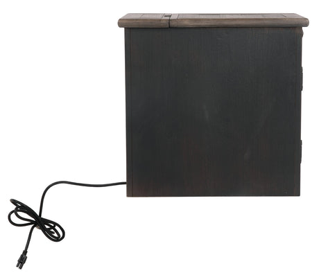 Tyler Creek chairside table pull-out tray with cup holders