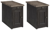 Tyler Grayish Brown/Black Creek 2 End Tables