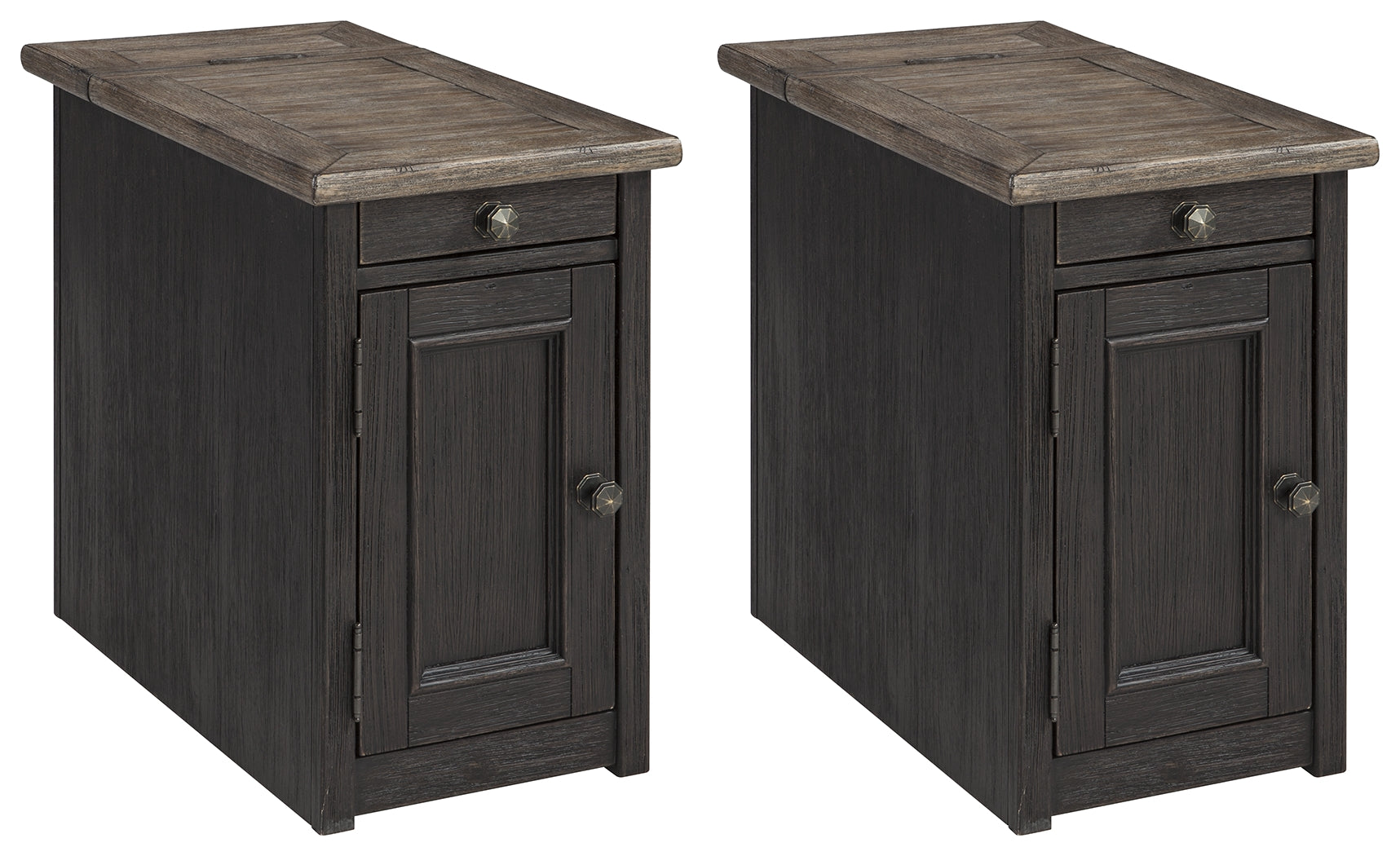 Tyler Grayish Brown/Black Creek 2 End Tables